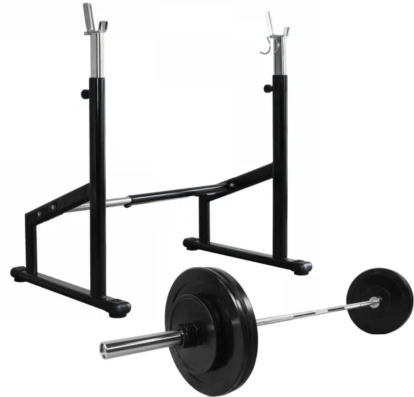 Odin Semi Pro Squat Rack + Weights & Barbell (50kg)