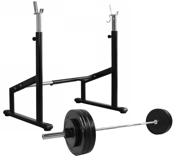 Odin Semi Pro Squat Rack + Weights & Barbell (100kg)